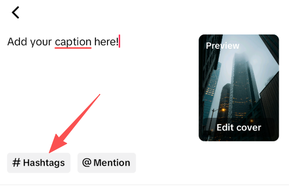 Add Hashtags and Post on TikTok