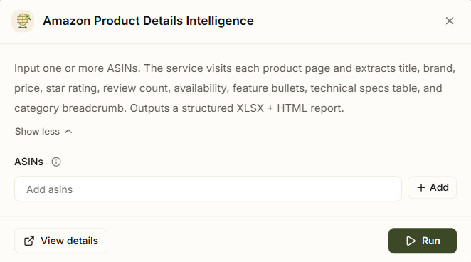 Keyword Research via AllyHub's Amazon Product Details Intelligence