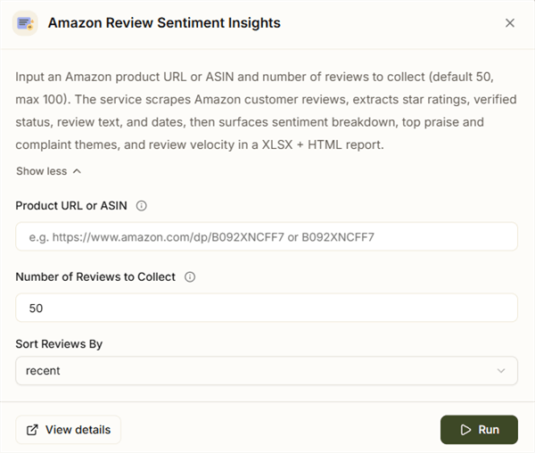 Review Analysis via AllyHub's Amazon Review Sentiment Insights