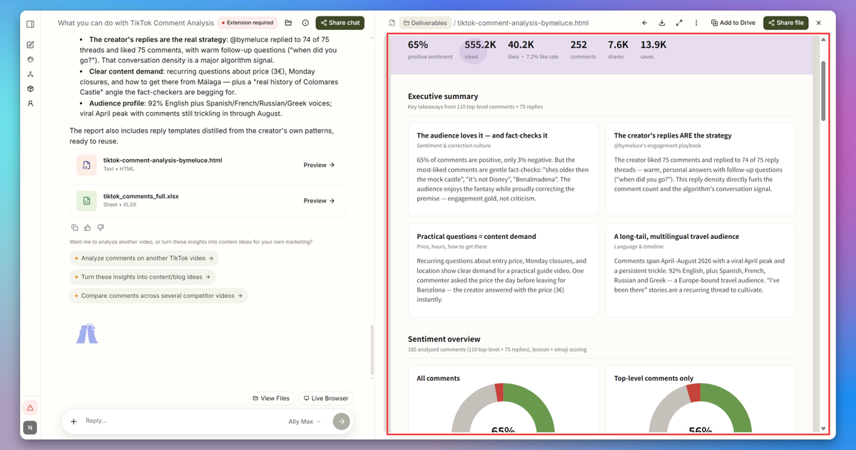 Top TikTok Comment Analyzer - AllyHub