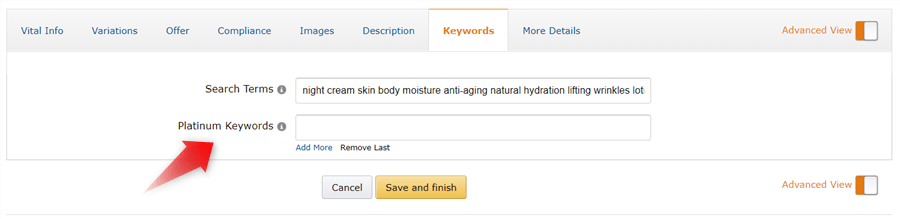 Platinum Keyword on Amazon