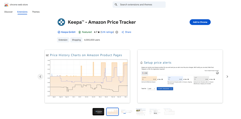 Track Item Price on Amazon - Keepa