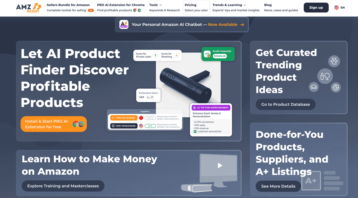 AMZScout — Best Budget-Friendly Amazon Product Research Tool 