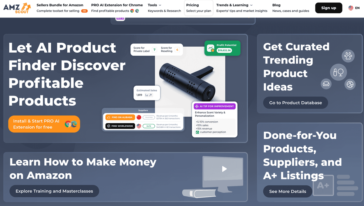 AMZScout — Best Budget-Friendly Option for Amazon Product Analysis 