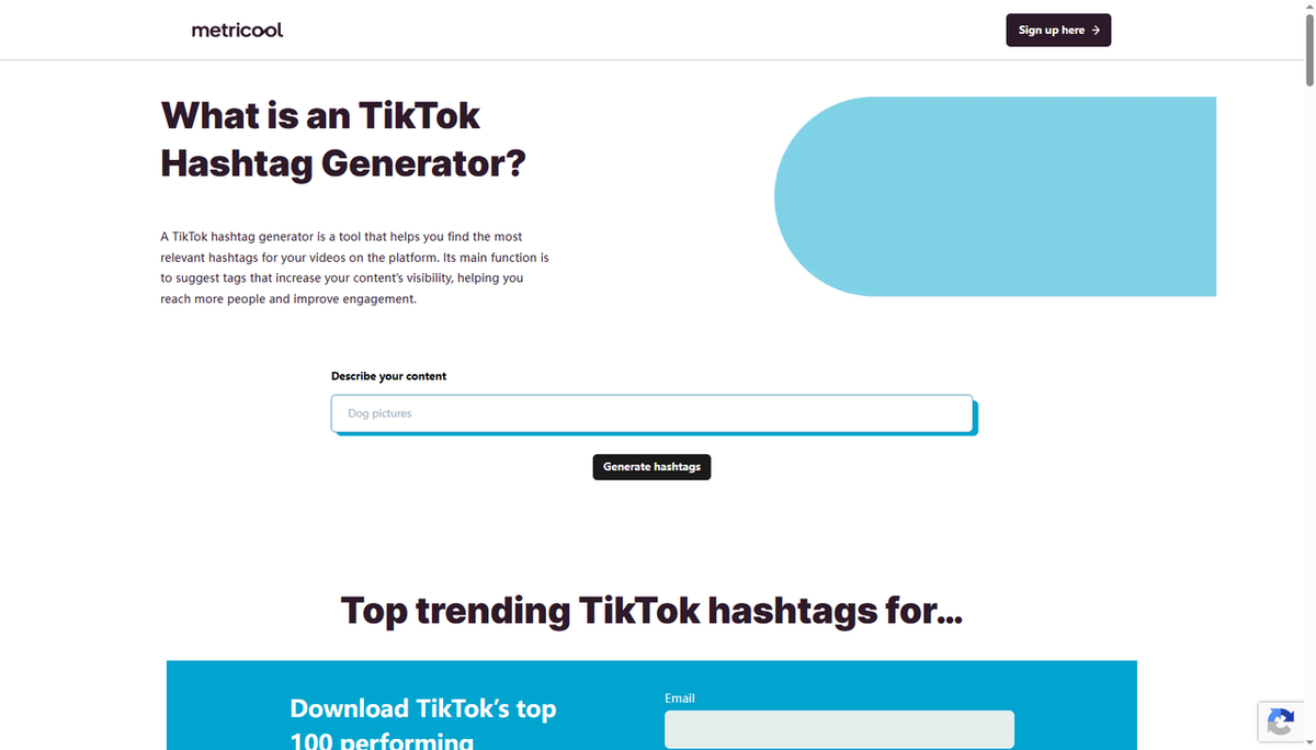 TikTok Hashtag Generator - Metricool