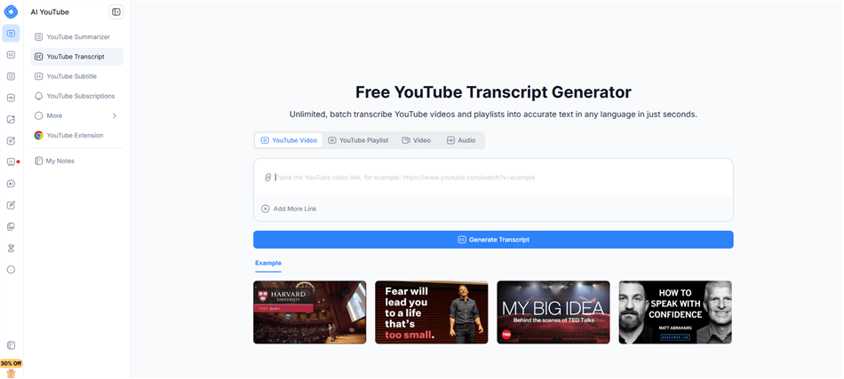 Best YouTube Transcript Extractor - NoteGPT