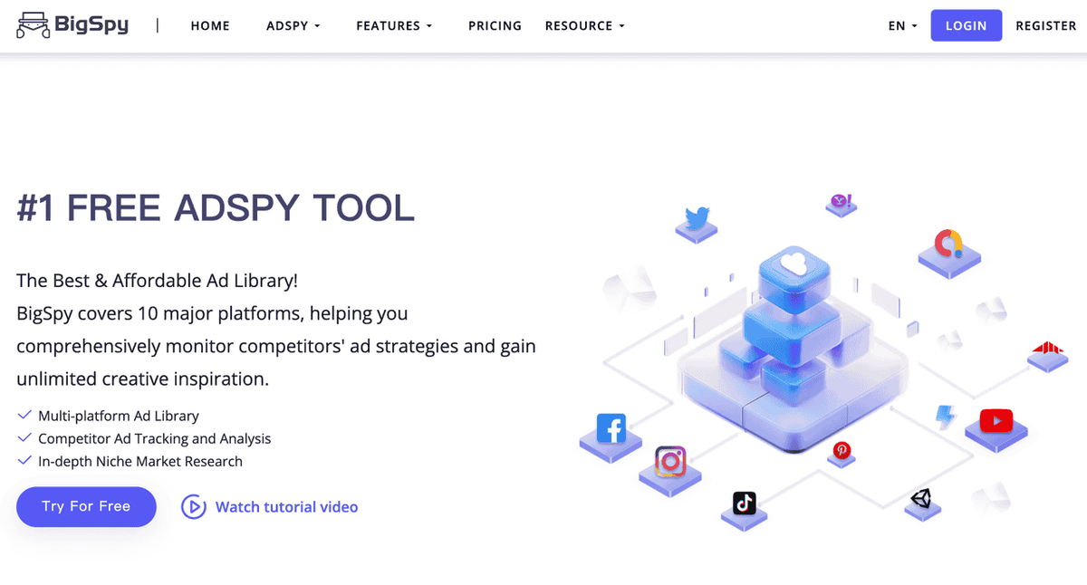 BigSpy — Best Budget-Friendly Multi-Platform Ad Spy Tool