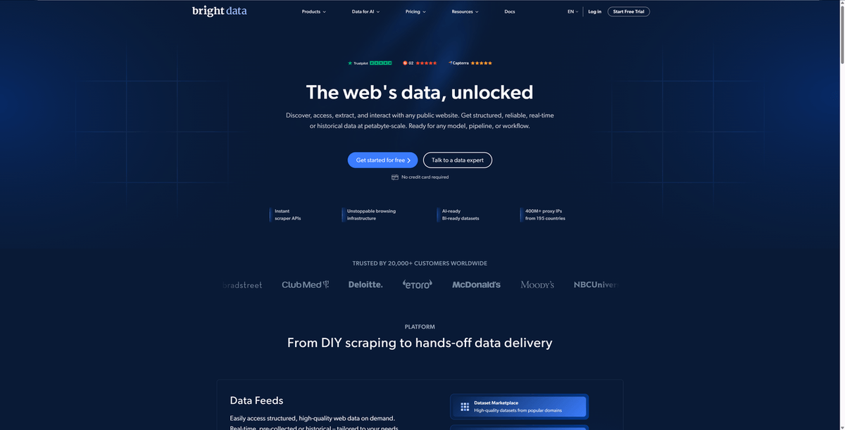 Bright Data — Best for Enterprise-Scale Extraction