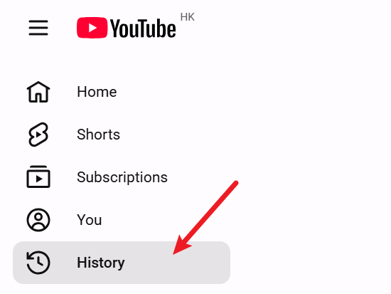 check youtube history
