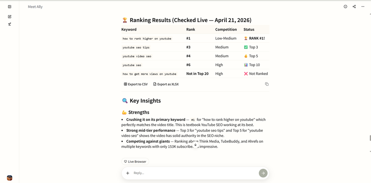 Check YouTube Keyword Ranking with TubeRanker