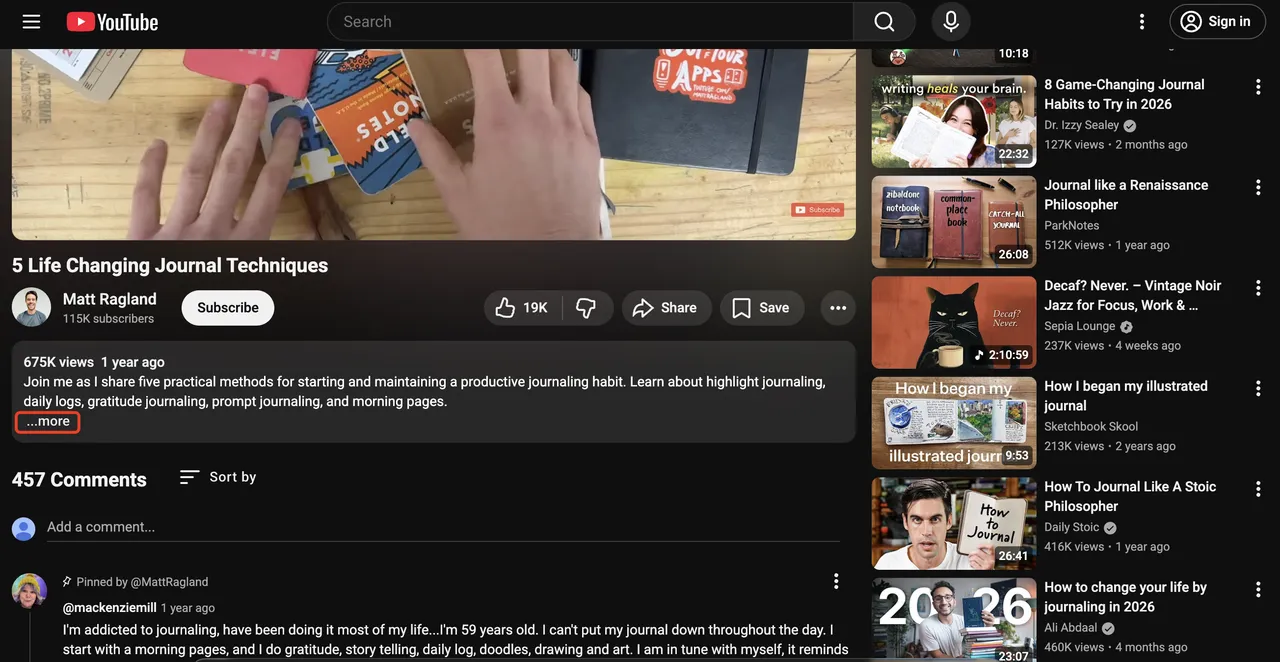 Click More Below YouTube Video Description to Show Transcript 
