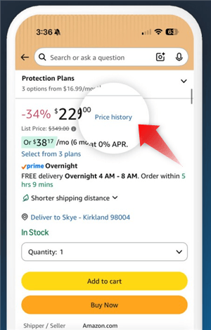 Amazon Price History Link
