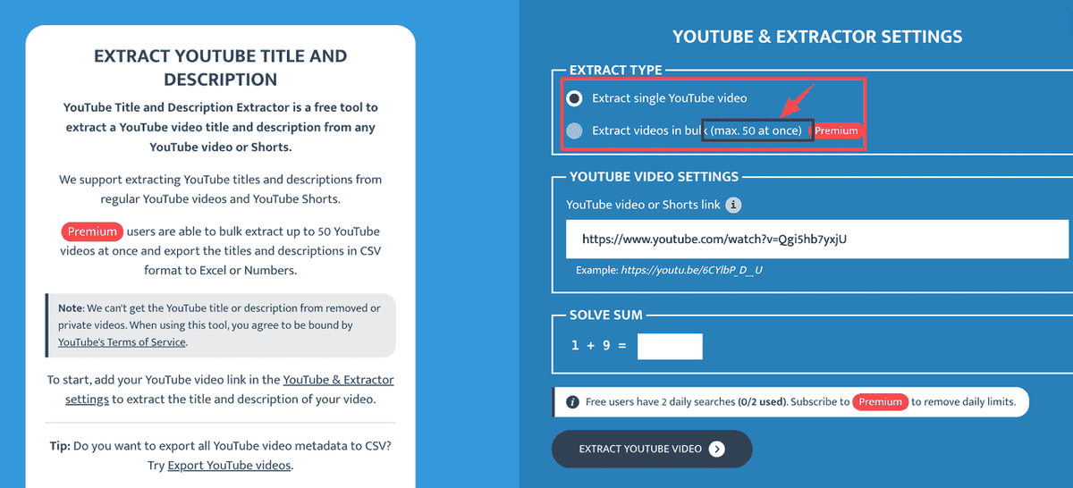 Comment Picker YouTube Description Extractor