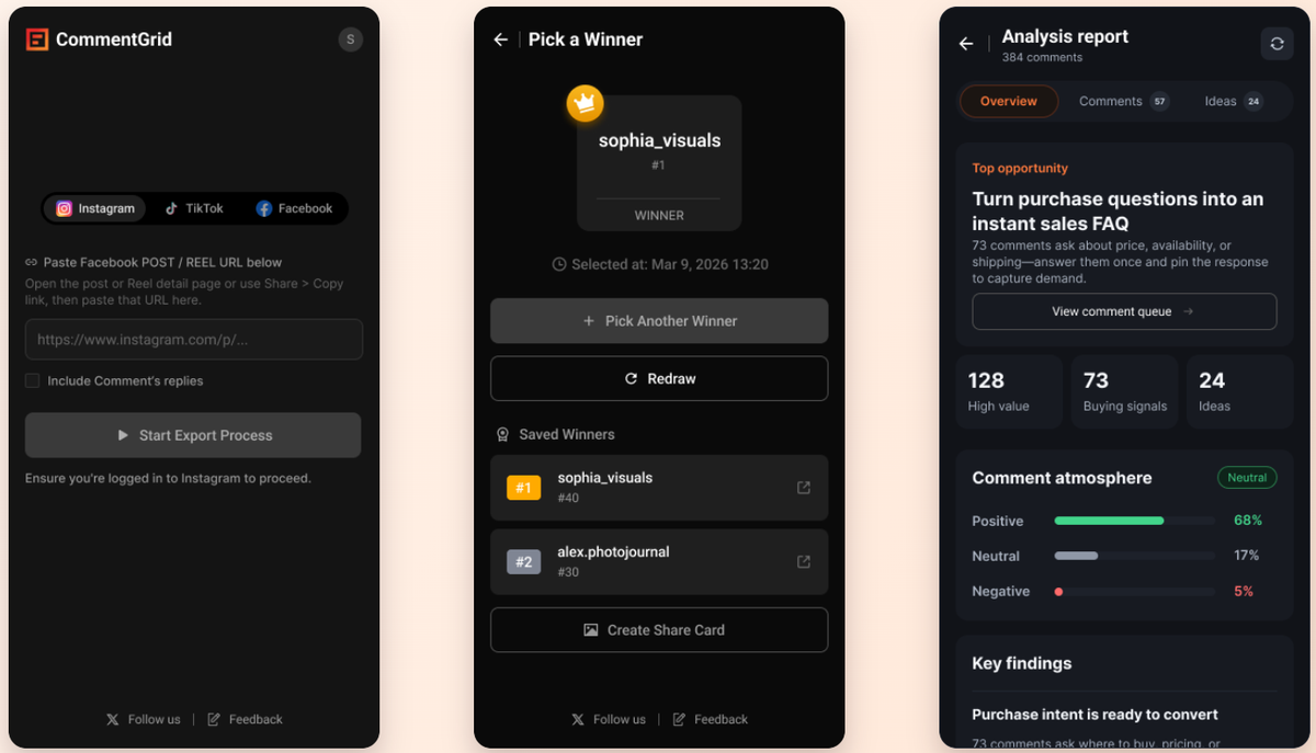 Top TikTok Comment Analyzer - CommentGrid