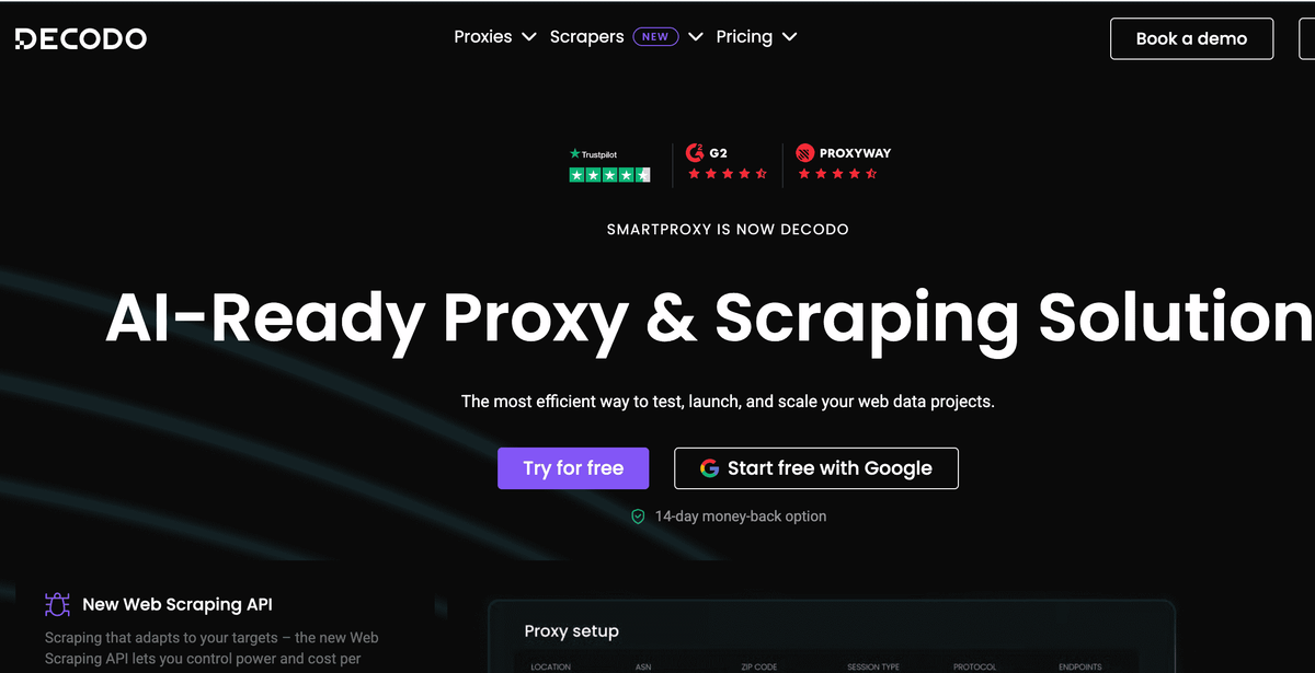 Decodo — Best for Speed and Budget-Conscious Teams
