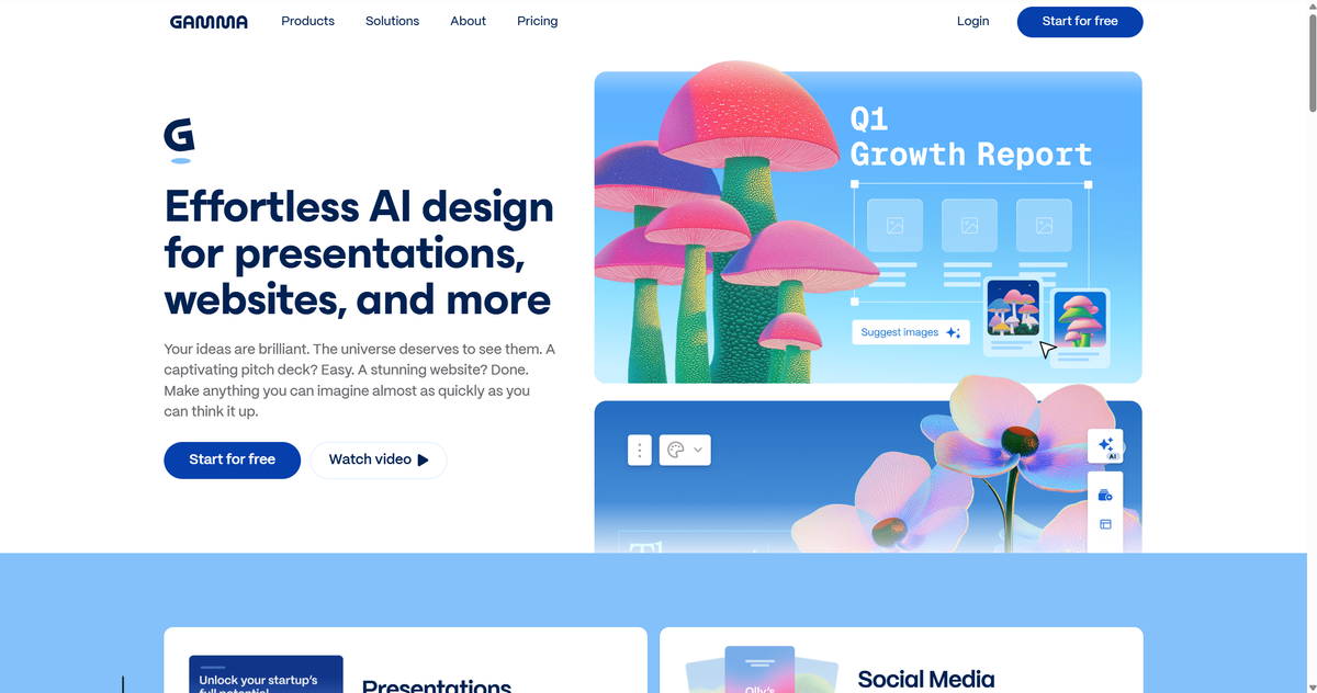 Gamma — Best for AI-Generated Presentations
