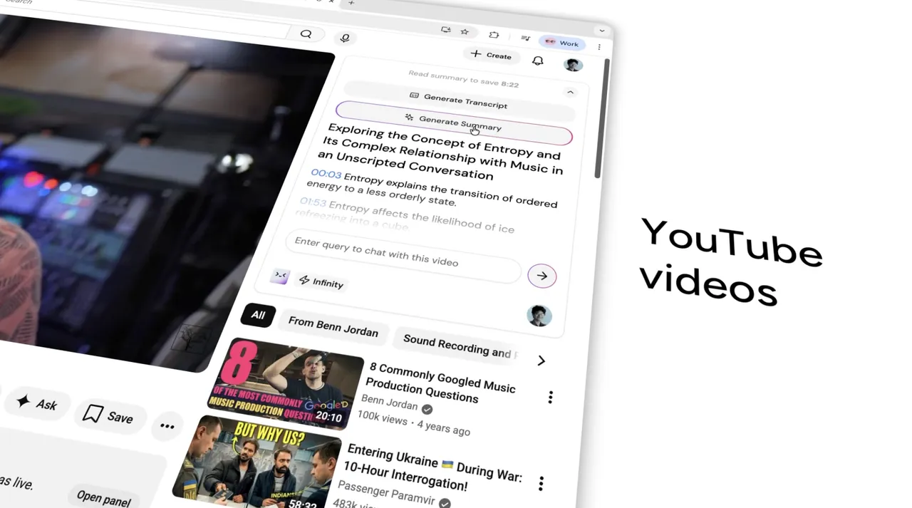 Generate YouTube Video Transcript with Merlin AI Extension 