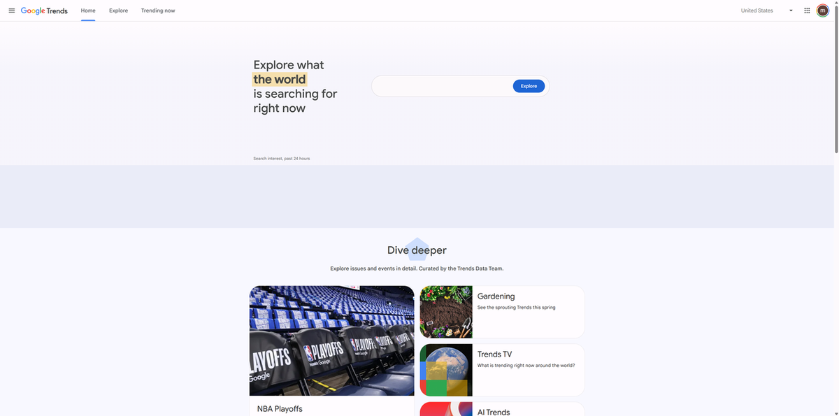 google trends to checking trending
