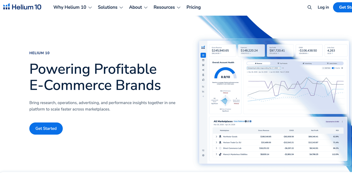 Helium 10 — Best All-in-One Amazon Product Research Suite 