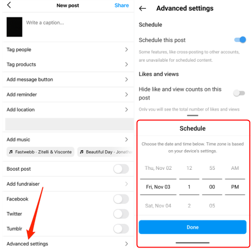 Post on a Schedule