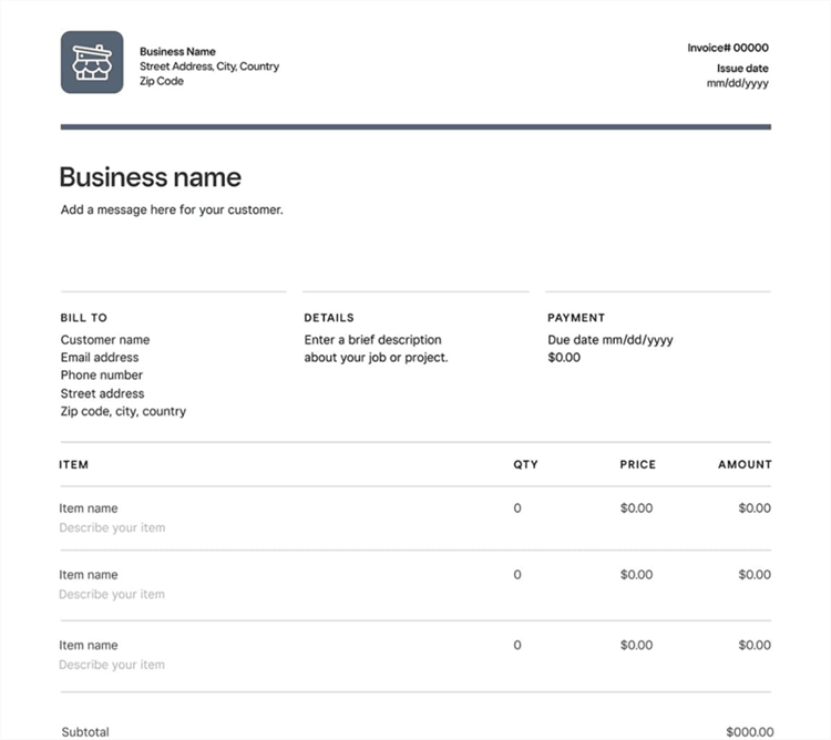 Invoice Template