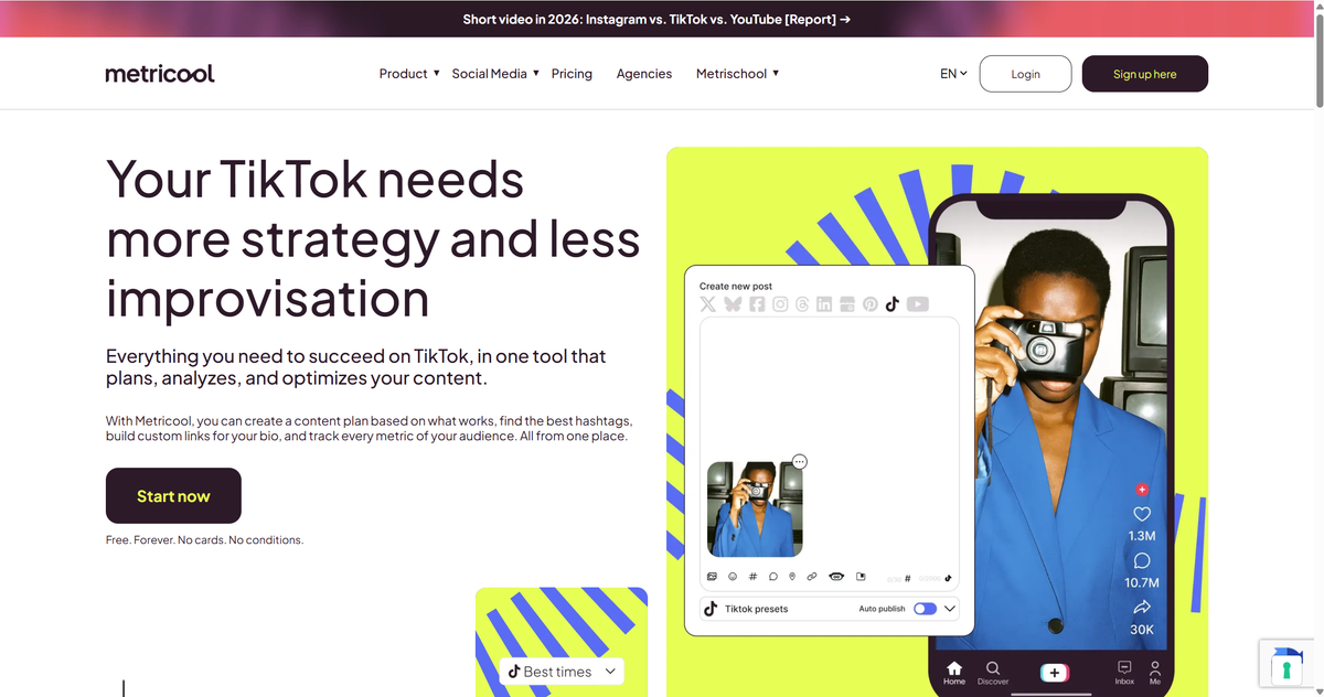 Metricool for TikTok Analytics
