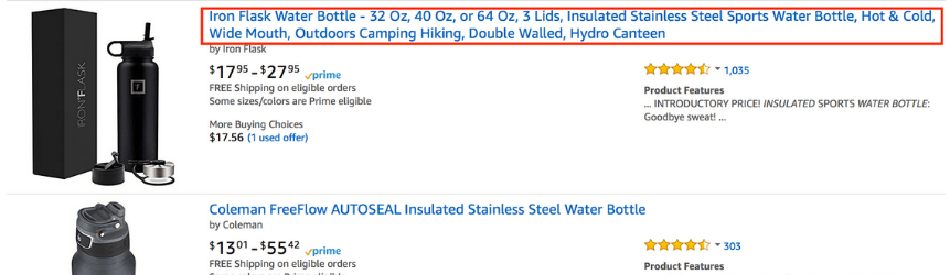 Write Amazon Product Title