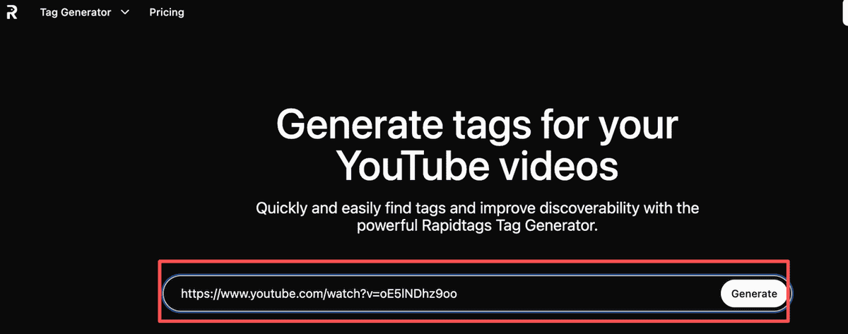 RapidTags — Best for Generating Tags from a Topic