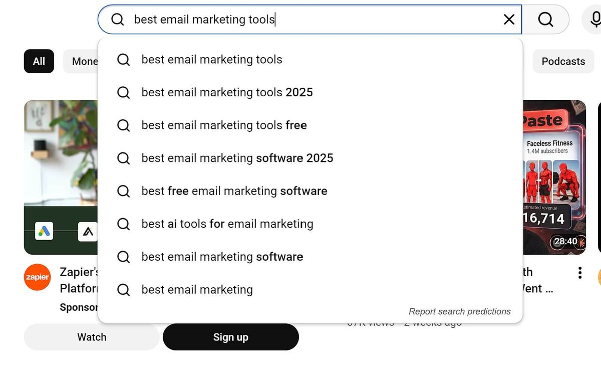 Search YouTube Directly