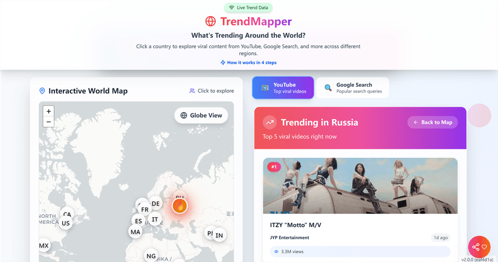 See Top Trending YouTube Videos From Other Countries with TrendMapper