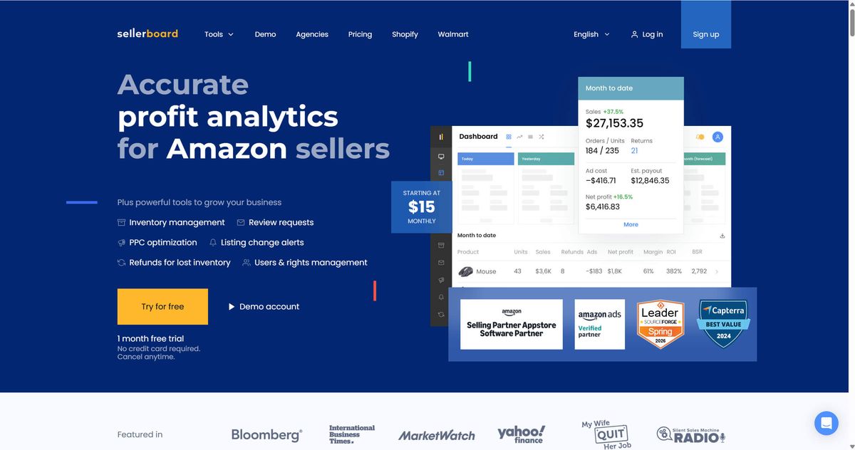 SellerBoard Amazon Seller Analytic Tool