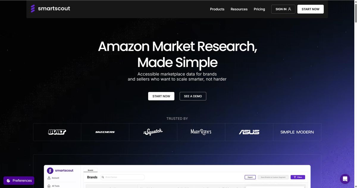 SmartScout Amazon Seller Analytic Tool