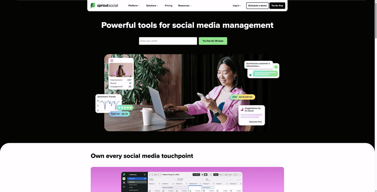 Sprout Social — Best for Agencies Who Need YouTube in Context 