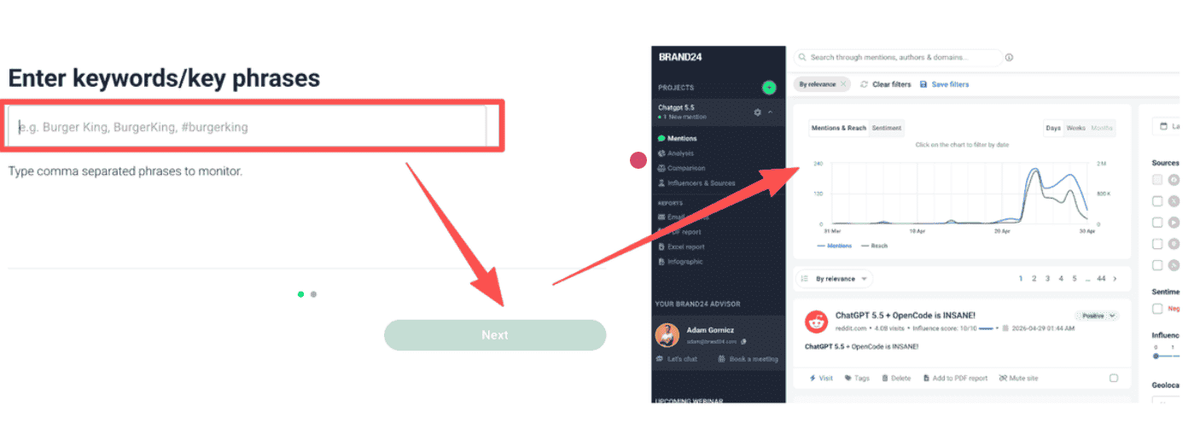Step-by-step guide to using Brand24