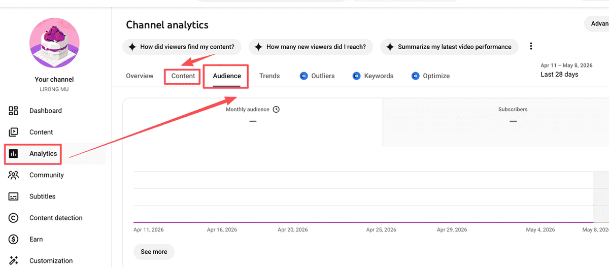 Track YouTube Subscribers with YouTube Studio