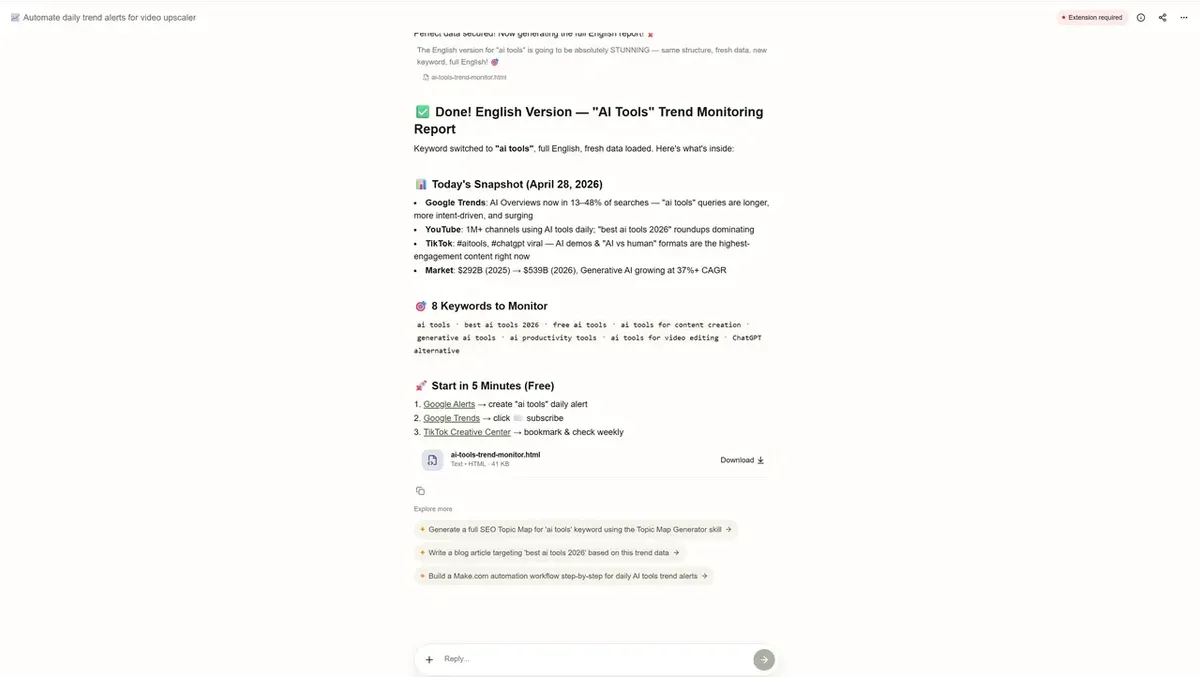 use allyhub to Automate Trend Monitoring for keywords 