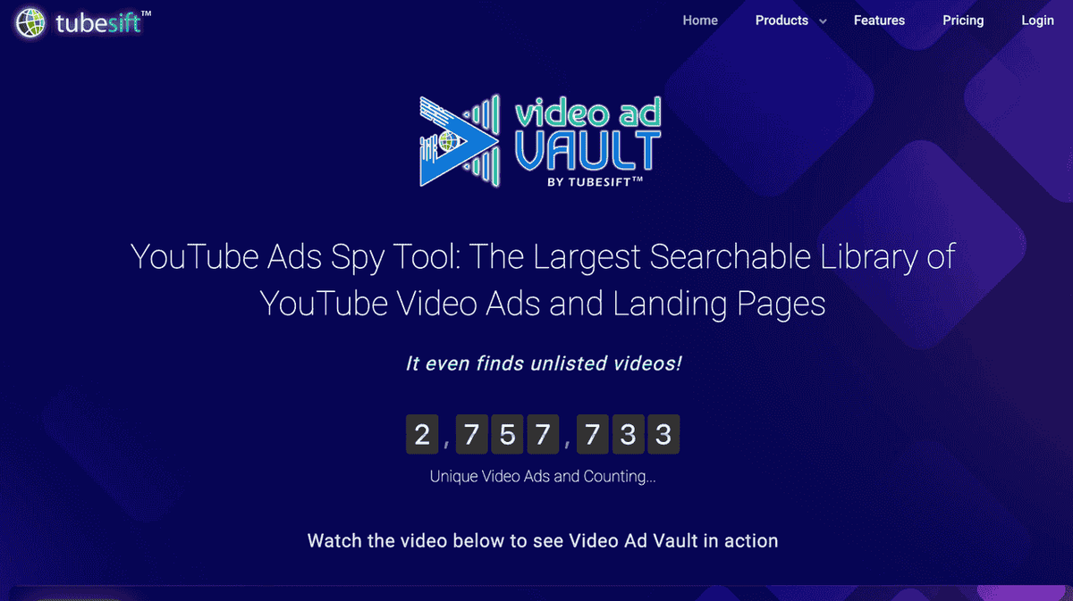 Video Ad Vault — Best for Performance-Focused YouTube Ad Research