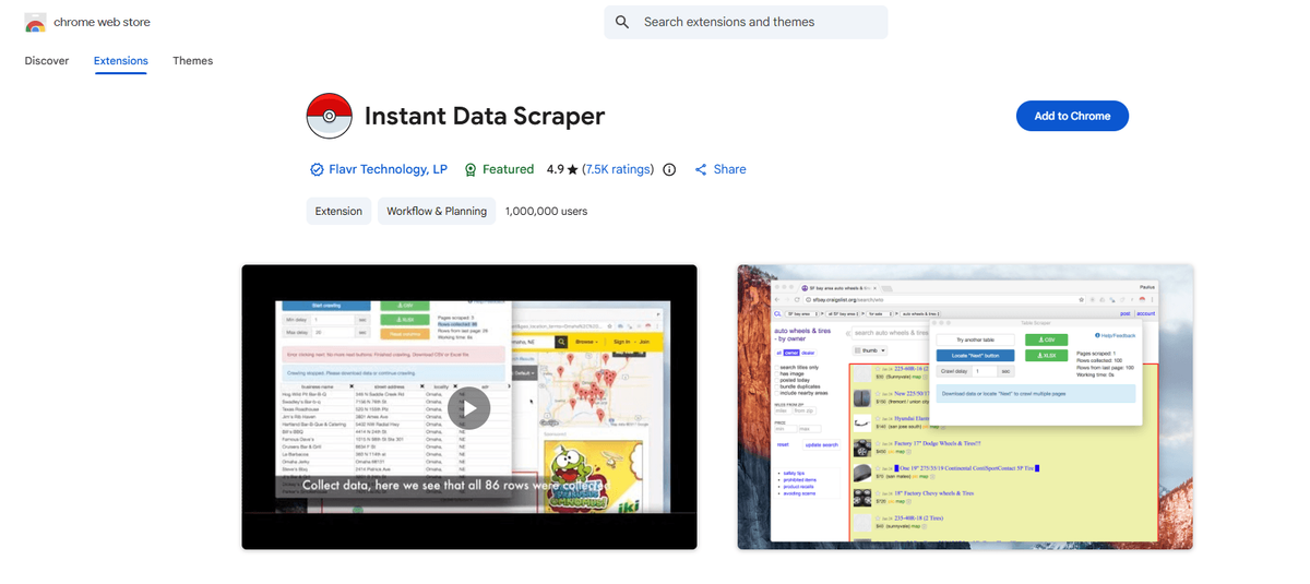 Instant Data Scraper