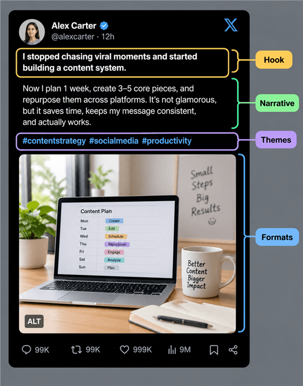Analyze Content Themes, Hooks and Formats