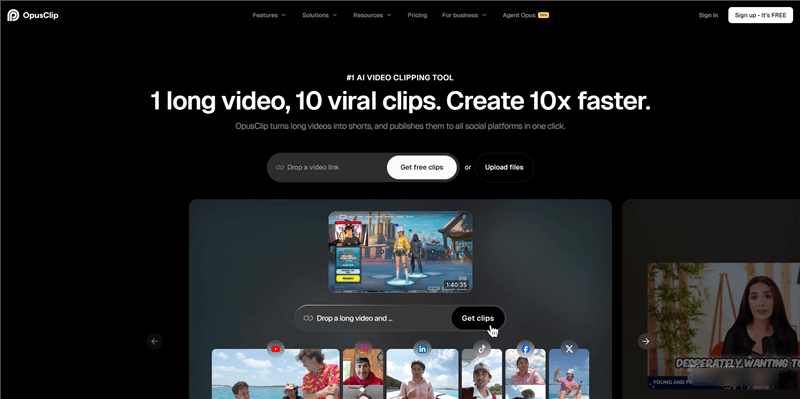 YouTube Automation Tools - OpusClip