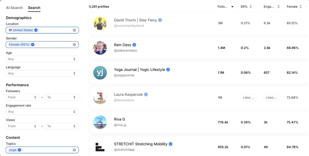 YouTube Influencer Marketing Platform - Modash