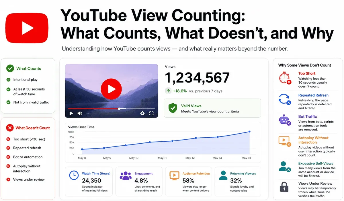 YouTube view counting explained