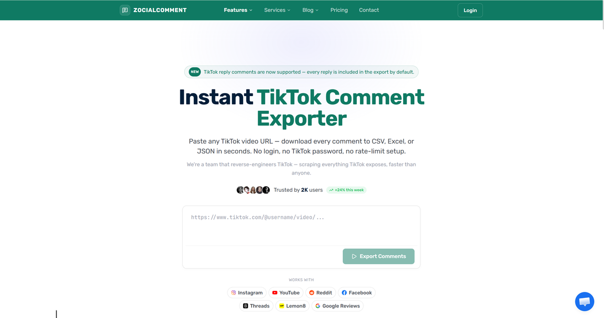 TikTok Comment Tool - ZocialComment